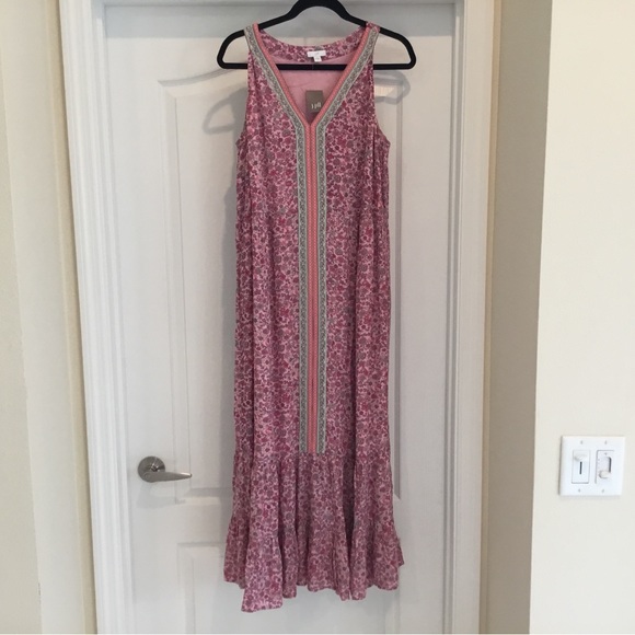 J Jill Pink Maxi Dress - Picture 1 of 3